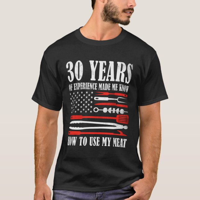 30 US Flag Grillen Grill T-Shirt (Vorderseite)