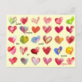 30 Valentinsgruß-Herz-Postkarte Feiertagspostkarte