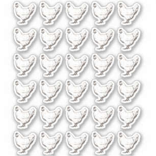 30 Vintage hennenklare, wasserdichte Etiketten