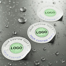 30 Waterproof Stickers (Business Logo, Brand Text)