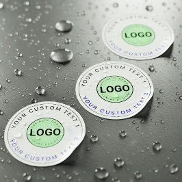 30 Waterproof Stickers (Business Logo, Brand Text) Etiketten