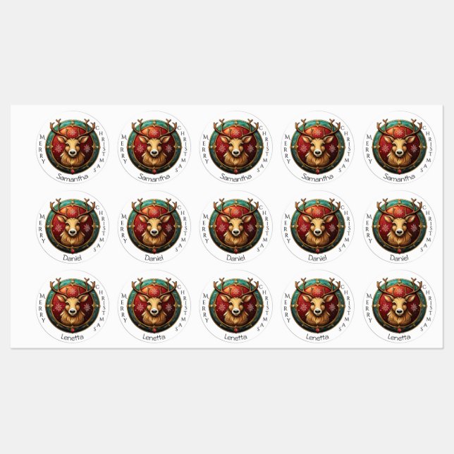 30 Weihnachtsgeschenk Individuelle Name Tag Etiketten (Blatt)