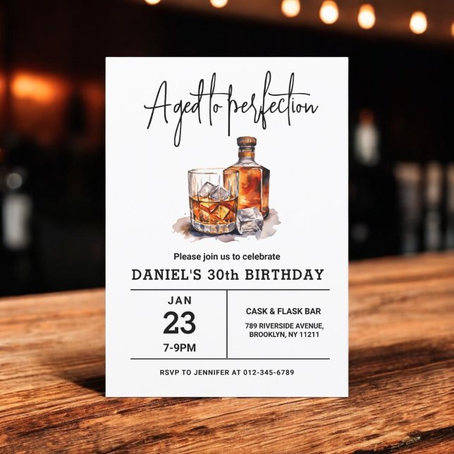 30. Whiskey Geburtstagsparty im Alter bis Perfecti Einladung (Von Creator hochgeladen)