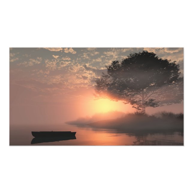 30" x 24" paper poster: "Misty Island" image Fotodruck (Vorne)