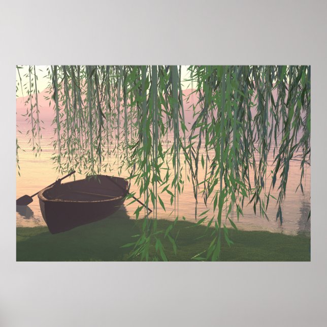 30" x 24" paper Poster w' "Under the Willows" imag (Vorne)