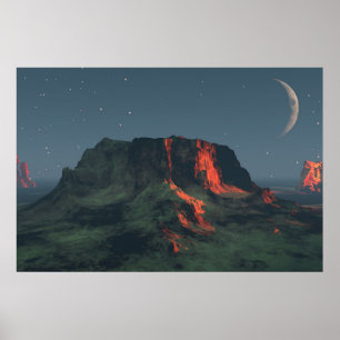 30" x 24" Papierposter mit "Desert Monuments"-Bild Poster
