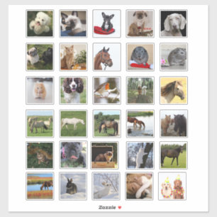 30 x Custom FOTO Collage Scrapbooking Journal Aufkleber