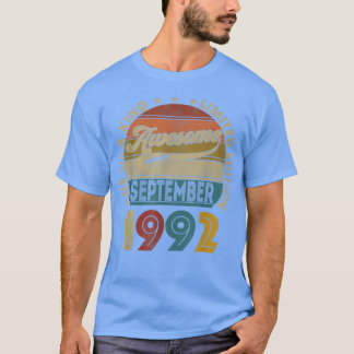 30 Year Old Gifts Awesome Since September 1992 30t T-Shirt