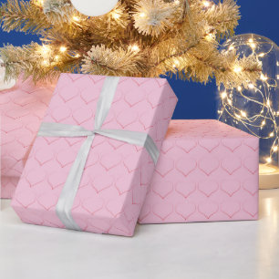 30 Zoll x 60 Fuß Rosa-Herzen-Geschenkpapier Geschenkpapier
