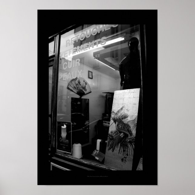 30ter Rue Gassendi Paris Schwarz-weiß Poster2 Poster (Vorne)