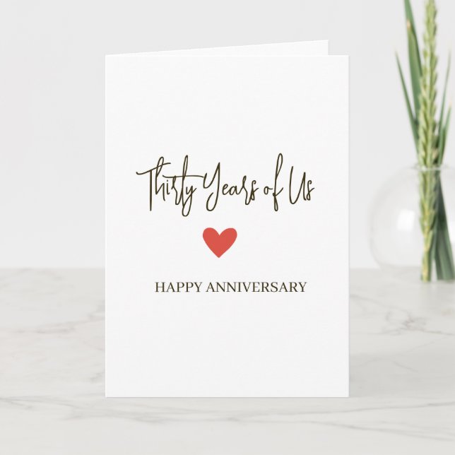 30th Anniversary – Thirty Years of Us Karte (Vorderseite)
