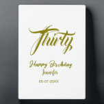 30th birthday add name date year gold template thi fotoplatte<br><div class="desc">editable design</div>