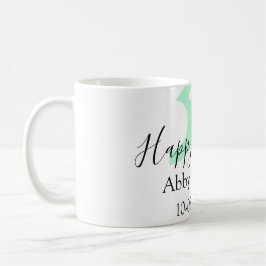 30th birthday bold letter pastel yellow black retr kaffeetasse