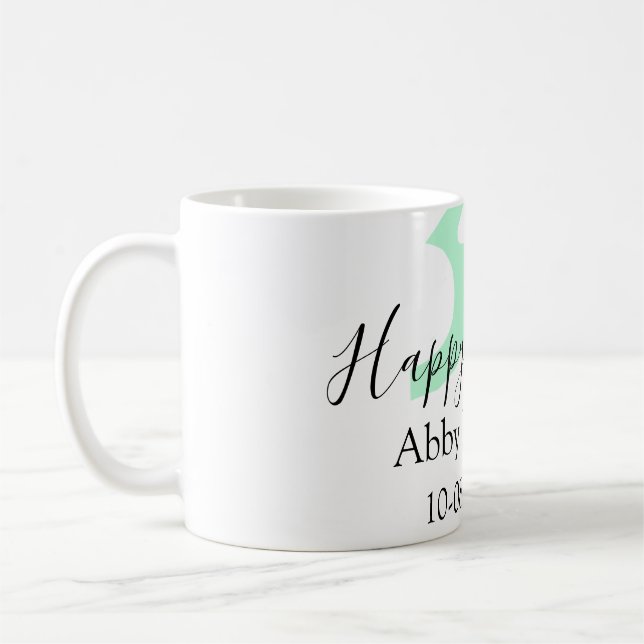 30th birthday bold letter pastel yellow black retr kaffeetasse (Links)