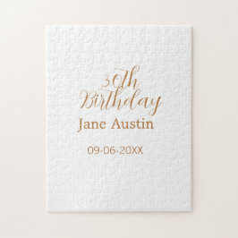 30th birthday copper brown simple stylish name dat puzzle