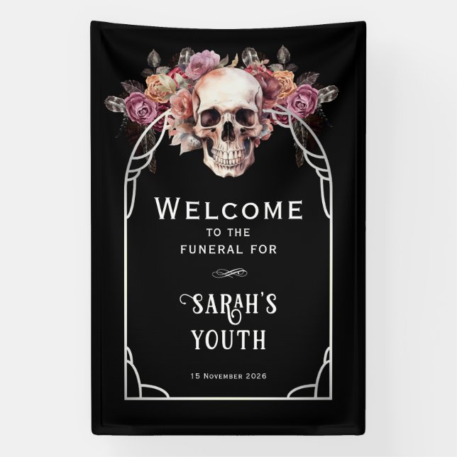 30th Birthday Funeral Welcome  Banner (Vertikal)