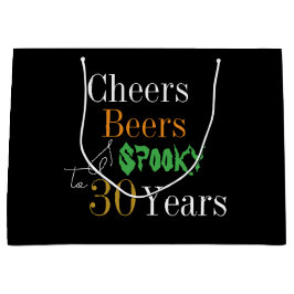 30th Birthday Halloween Cheers Beers Spooky Party Große Geschenktüte