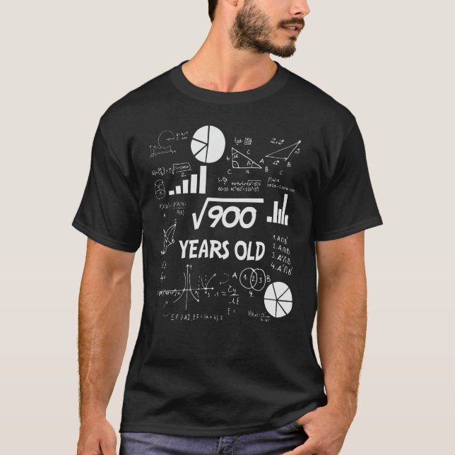 30th Birthday Square Root Math 30 Years Old Bday T-Shirt (Vorderseite)