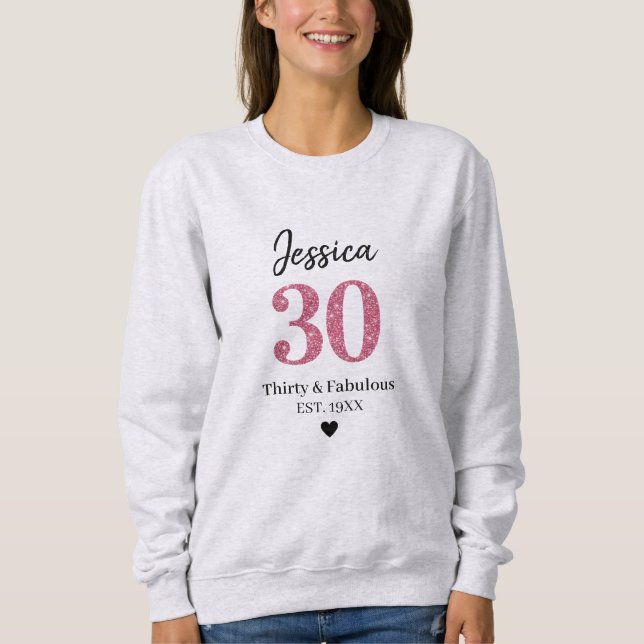 30th birthday womens tshirts thirty milestone Pink (Vorderseite)
