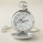 30th Diamond Pearl Wedding Anniversary Design Taschenuhr<br><div class="desc">⭐⭐ ⭐ ⭐ 5 Star Review. Pocket Watch. 30th Diamond Pearl Wedding Anniversary Design. ✔: Not all template areas need change. 📌 If you need further customization, please click the "Click to Customize further"or "Customize or Edit Design"button and use our design tool to resize, rotate, change color, add text and...</div>