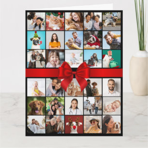 30th or Any Age Photo Collage Big Birthday Card Karte