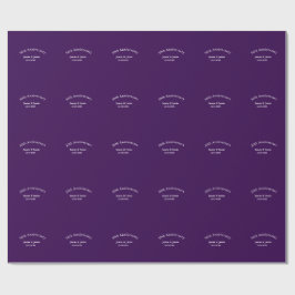 30th wedding anniversary name date purple simple  geschenkpapier