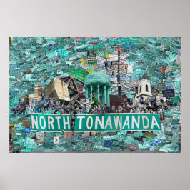 30x20 Druck - Die Straßen von North Tonawanda NY  Poster