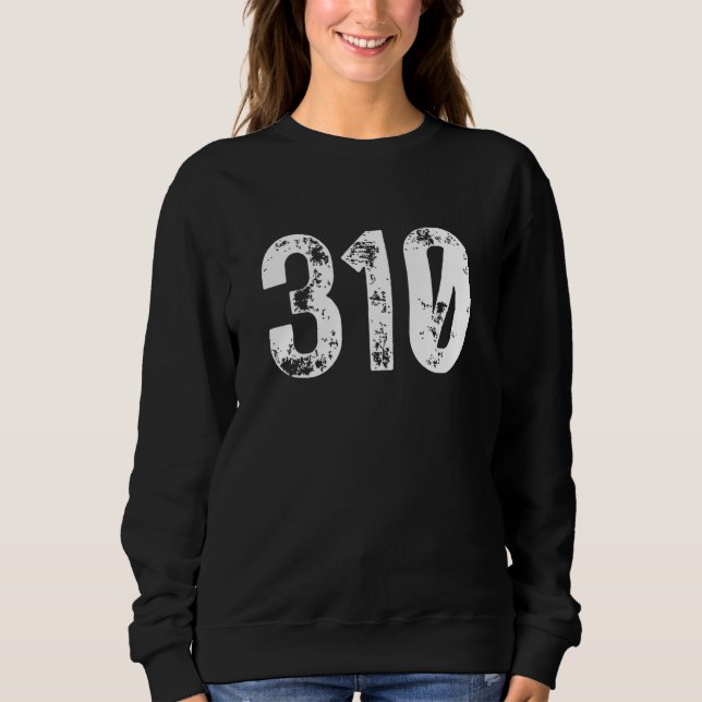 310 Area Code Los Angeles CA Mobile Telephone Area Sweatshirt (Vorderseite)