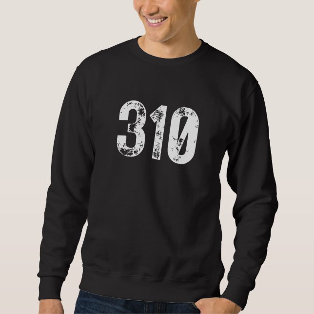 310 Area Code Los Angeles CA Mobile Telephone Area Sweatshirt (Vorderseite)