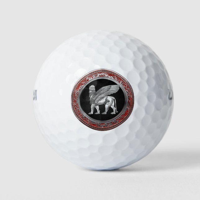 [310] Assyrian Winged Lion - Silver Lamassu Golfball (Vorderseite)