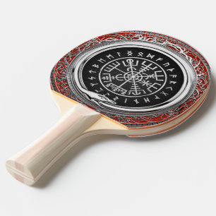 [310] Vegvisir - Viking Silver Magic Runic Compass Tischtennis Schläger
