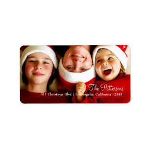 311 Anpassbare Weihnachtsmarke für das Foto Adressaufkleber