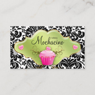 311 Bakery Business Card Cupcake Gold Wirbel Limon Visitenkarte