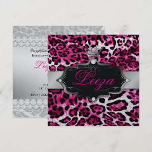 311-Barockdruckerin Leopard Metallic Einladung