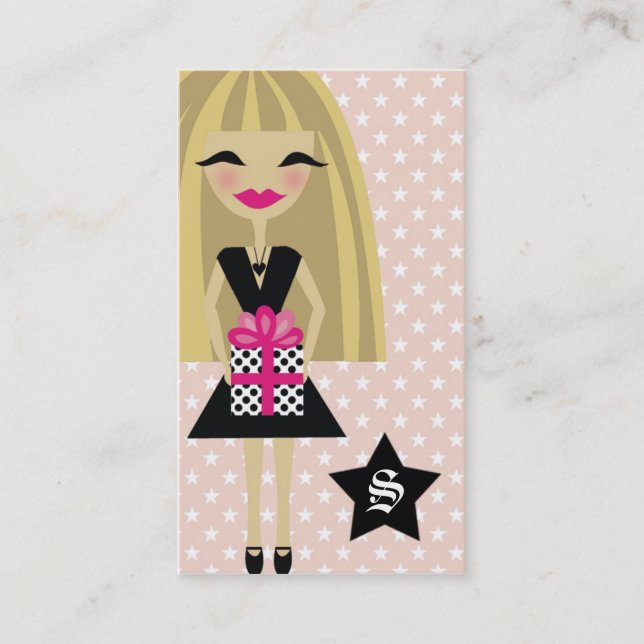 311-BLONDE/STAR/GIFT VISITENKARTE (Vorderseite)