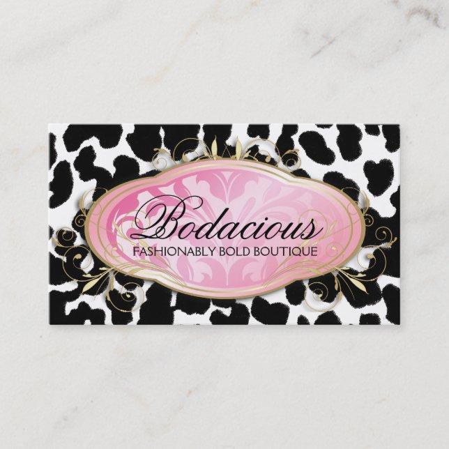 311 Bodacious Butike-Leopard-Stellen Visitenkarte (Vorderseite)