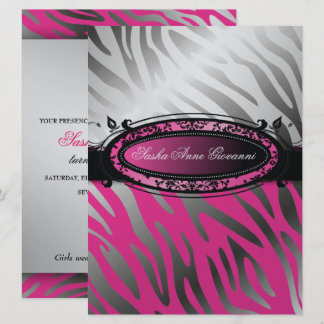 311 Bonbon 16 C'est Luxueux | Pinkzebra-| Einladung