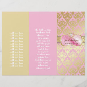 311 Broschüre "Pink Platter Gold Damask"
