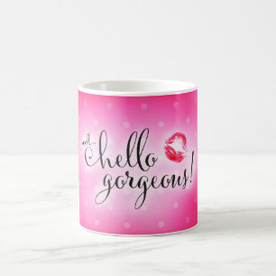 311 Brunnen-hallo herrliches Rosa mit den Lippen Tasse
