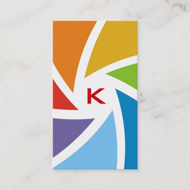 311-CAMERA BEREITEN | BUNTES ROT vor Visitenkarte (Vorderseite)