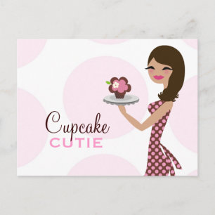 311 Candie Cupcake Süsse Wavy Brünett Einladungspostkarte