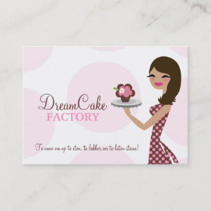 311 Carlie die Kuchen-Süsse brünettes BusinessCard Visitenkarte