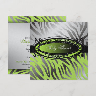 311-C'est Luxueux Hot Momma Limon Zebra Baby Einladung