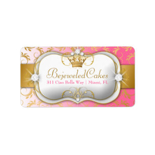 311 Ciao Bella das goldene göttliche Rosa Adressaufkleber
