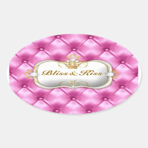 311 Ciao Bella Glücks-Rosa-Büschel Ovaler Aufkleber