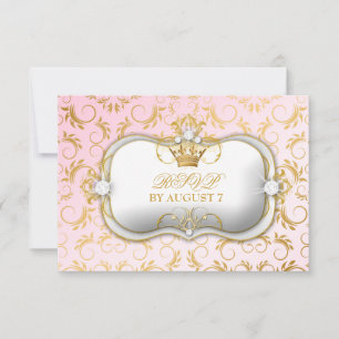 311 Ciao Bella Golden Divine Pink Babydusche RSVP Karte