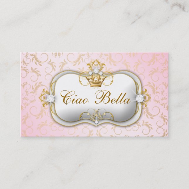 311 Ciao Bella Golden Divine Pink Punch Card Treuekarte (Vorderseite)