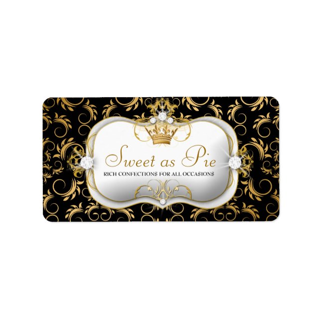 311-Ciao Bella Golden Divine Rich Schwarz Adressaufkleber (Vorne)