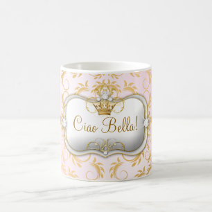 311 Ciao Bella goldenes göttliches Rosa Kaffeetasse