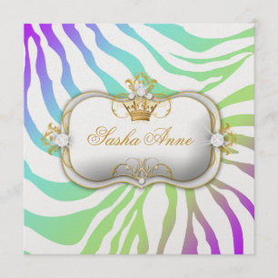 311 Ciao Bella Zebra Amethyst Regenbogen Kuss Einladung